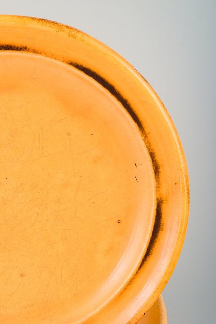 Svend Hammershøi for Kähler, Denmark. Two shallow dishes in earthenware. 1930s. - 2