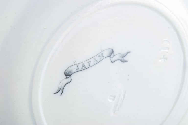 Rörstrand Japan series, Sweden. Set of nine faience lunch plates with oriental-inspired - 4