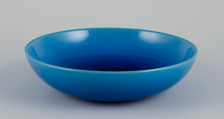 Carl Harry Stålhane (1920-1990) for Rörstrand, Sweden. Ceramic bowl in turquoise glaze. (1 of 5)