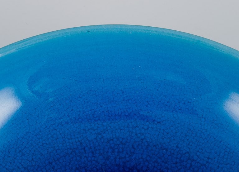 Carl Harry Stålhane (1920-1990) for Rörstrand, Sweden. Ceramic bowl in turquoise glaze. - 4