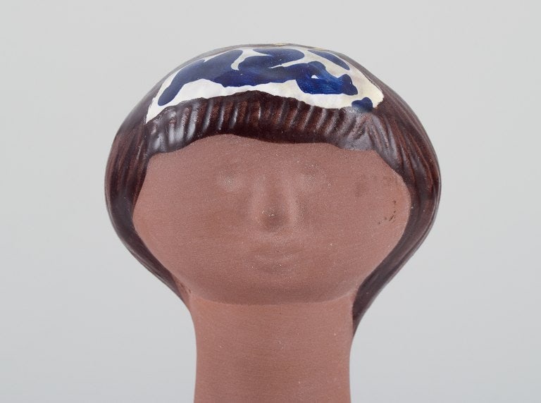 Mari Simmulson, a large unique handmade ceramic sculpture of a woman with deep red glaze. - 7