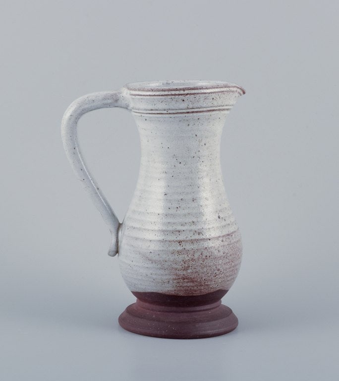Pol Chambost (1906-1983), France, ceramic pitcher with gray-toned glaze. (1 of 6)