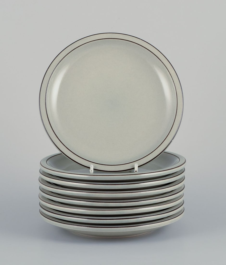 Bing & Grøndahl â€Colombiaâ€. A set of eight plates in: Bing & Grøndahl â€Colombiaâ€. A set of eight plates in stoneware. From the 1970s. Model: 306. Marked. In perfect condition. First factory quality. Dimensions: Di