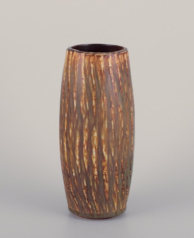 Gunnar Nylund for Rörstrand, ceramic vase with birch glaze. - 3