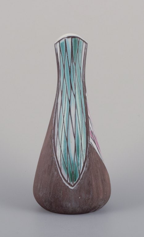 Mari Simmulson for Upsala Ekeby, Sweden. Ceramic vase with abstract motifs. - 2