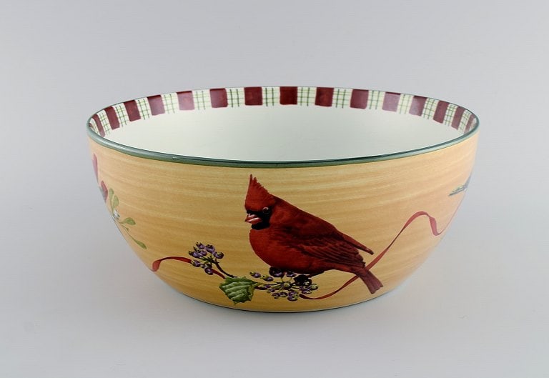 Catherine McClung for Lenox. "Winter greetings everyday". Two large bowls in glazed stoneware - 3