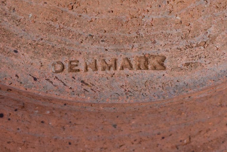 Nils Kähler for Kähler, Denmark. Round ceramic bowl in a modernist style. Turquoise and - 8