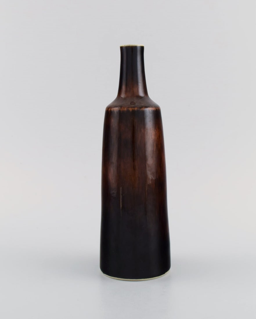 Carl Harry Stålhane (1920-1990) for Rörstrand. Bottle-shaped vase in glazed ceramics. (1 of 6)