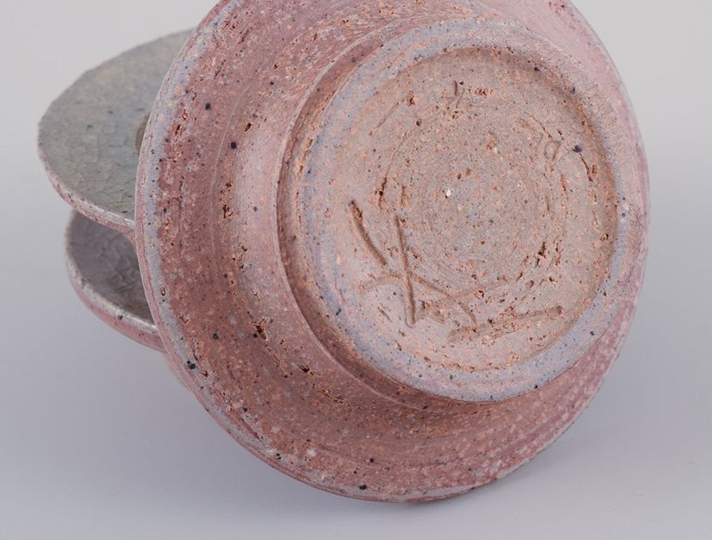 Nils Kähler for Kähler, Denmark. A set of six small stoneware bowls in various colors. - 8