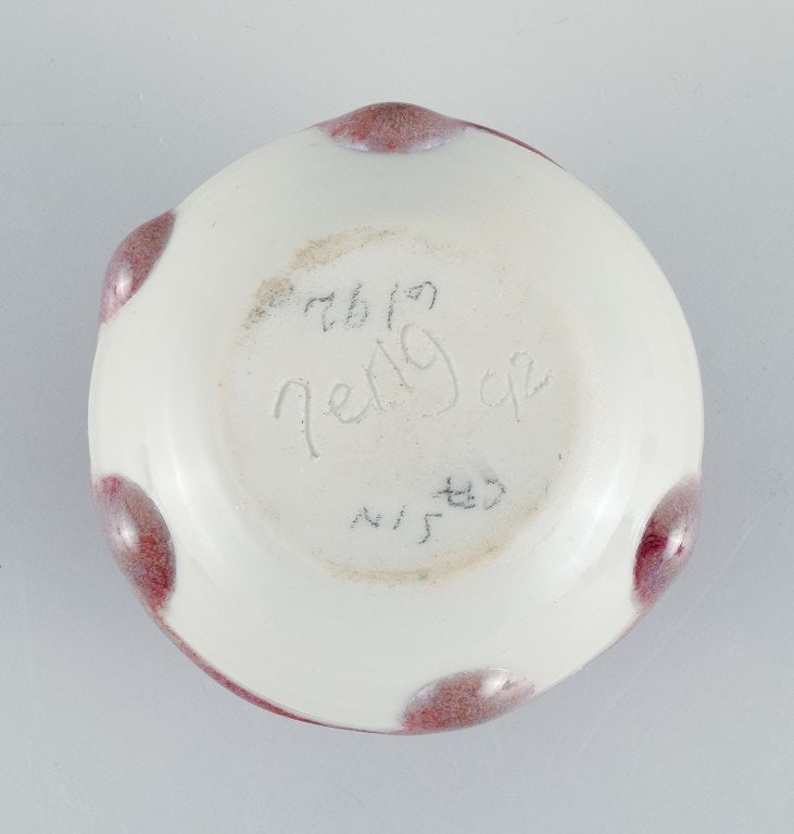 Swedish studio potters, seven miniature vases, jugs and snail shells etc. Late 1900s. - 7
