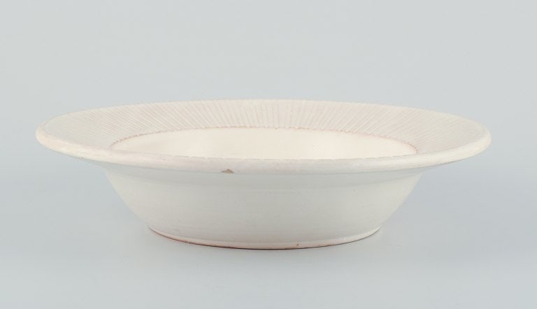 Einar Johansen, Danish ceramist. Unique ceramic bowl with a motif of leaping deer. Art Deco style. - 2