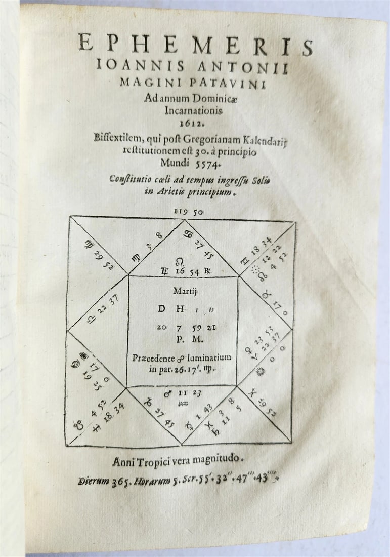 1616 Ephemerides Coelestium Motuum ANTIQUE astronomy astrology Giovanni Magini - 5