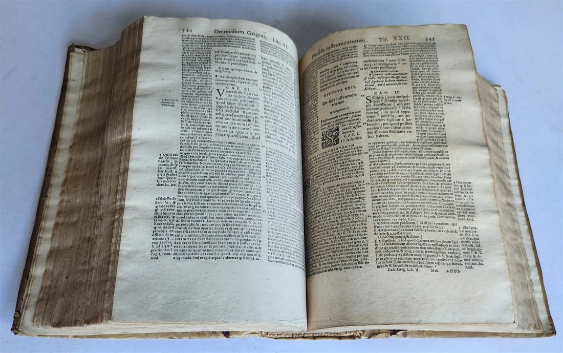 1591 DECRETALS of Pope Gregory IX antique 16th CENTURY - 10