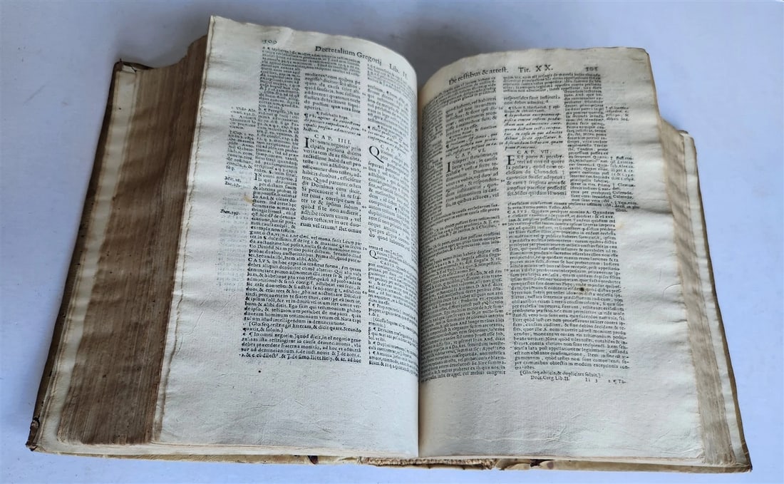 1591 DECRETALS of Pope Gregory IX antique 16th CENTURY - 11
