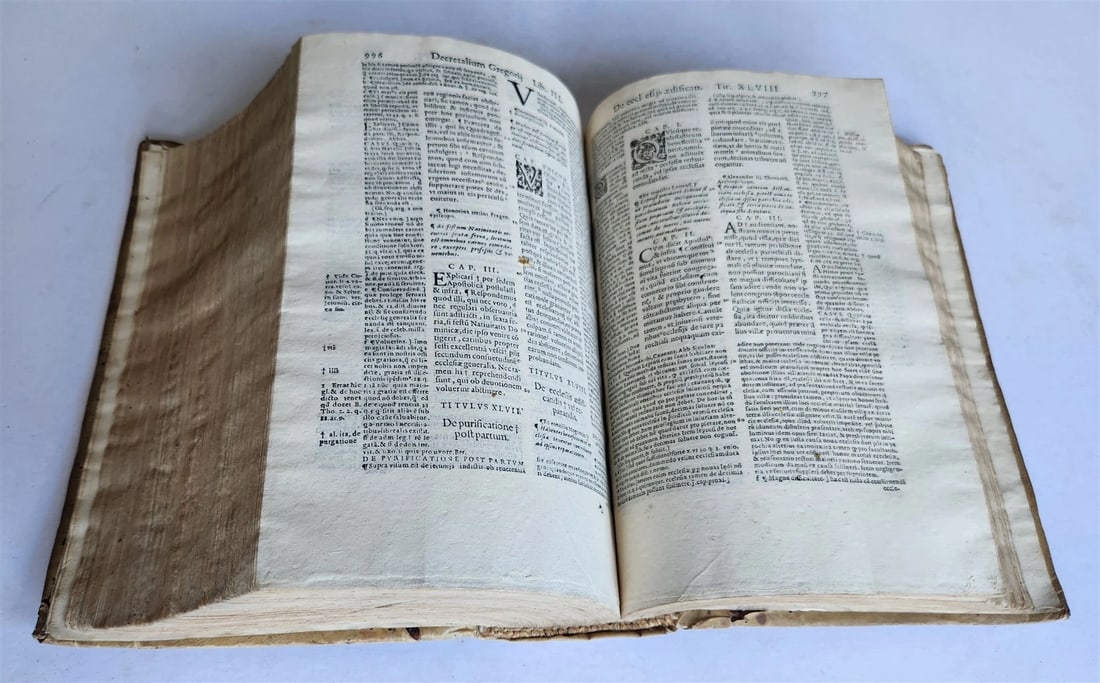 1591 DECRETALS of Pope Gregory IX antique 16th CENTURY - 8