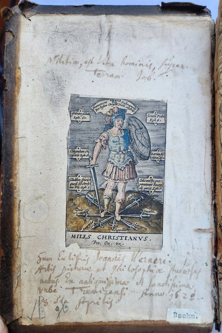 1562 BIBLE ILLUSTRATED antique ORIGINAL PIGSKIN BINDING LATIN BIBLIA SACRA 16 c. - 3