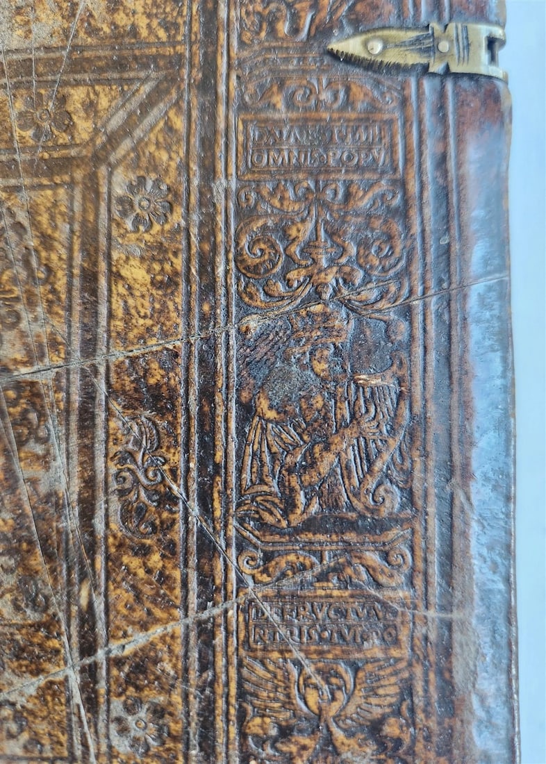 1562 BIBLE ILLUSTRATED antique ORIGINAL PIGSKIN BINDING LATIN BIBLIA SACRA 16 c. - 7