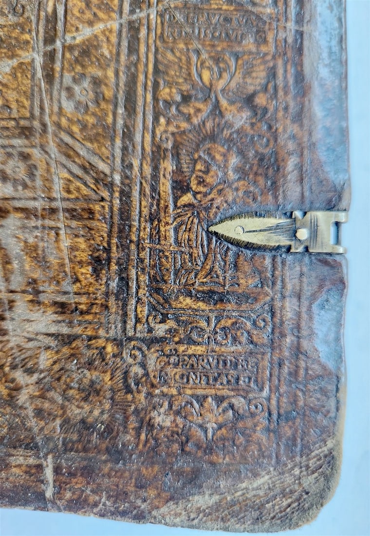 1562 BIBLE ILLUSTRATED antique ORIGINAL PIGSKIN BINDING LATIN BIBLIA SACRA 16 c. - 9