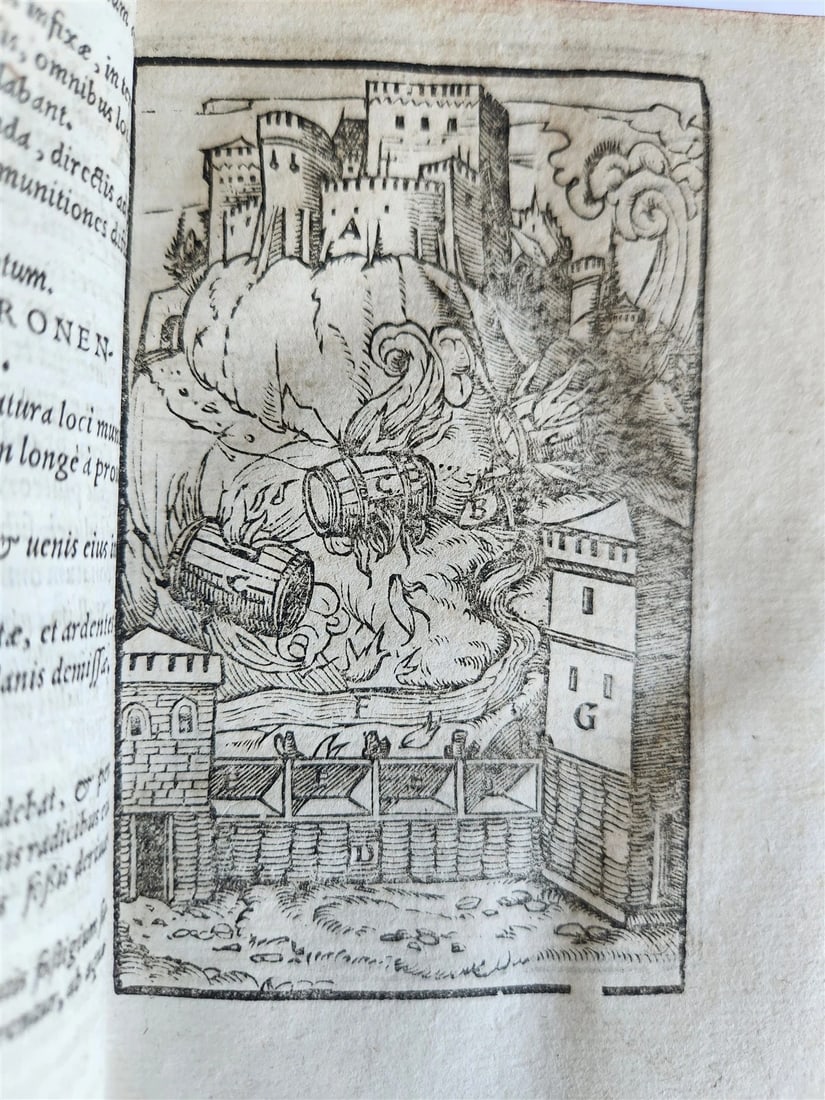 1581 JULIUS CAESAR ILLUSTRATED antique ORIGINAL 16th CENTURY BINDING - 12