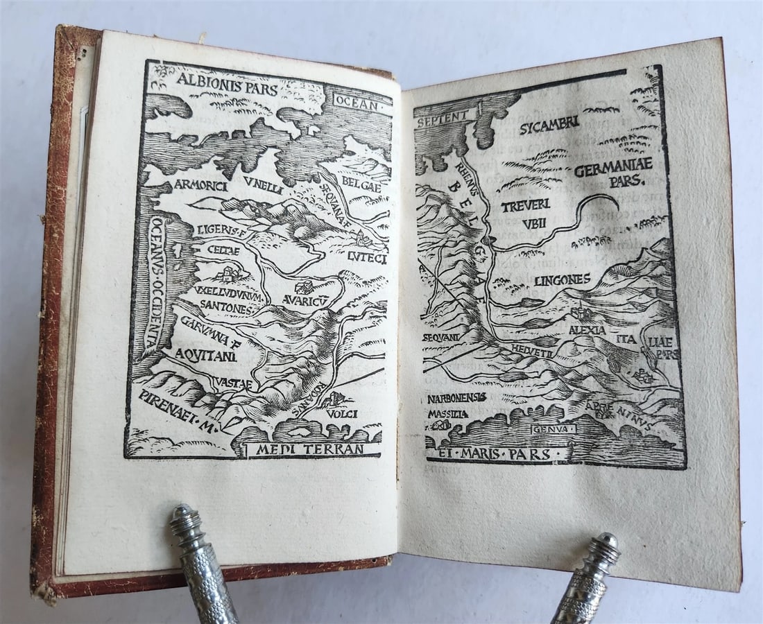 1581 JULIUS CAESAR ILLUSTRATED antique ORIGINAL 16th CENTURY BINDING - 13
