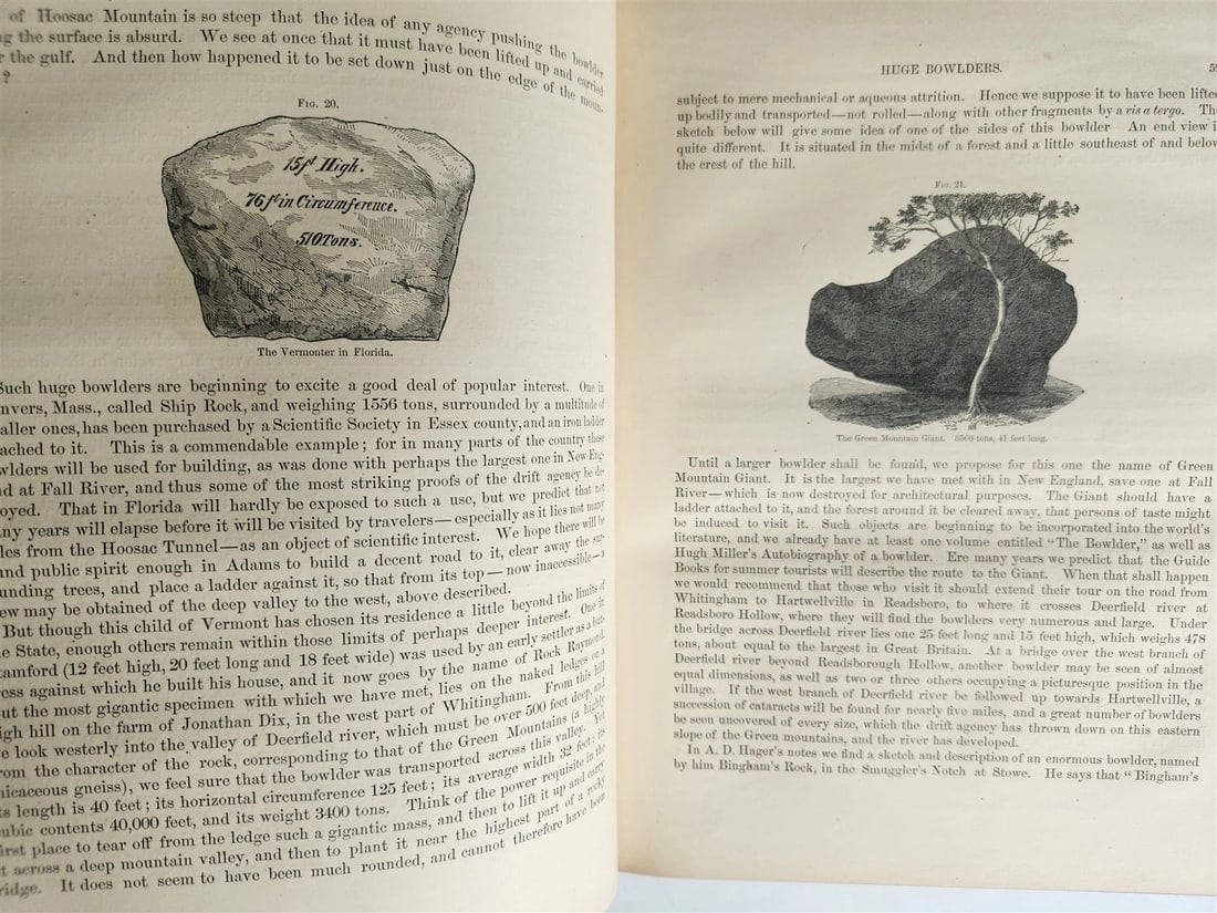1861 Report on the Geology of Vermont 2 VOLUMES antique ILLUSTRATED Americana - 20