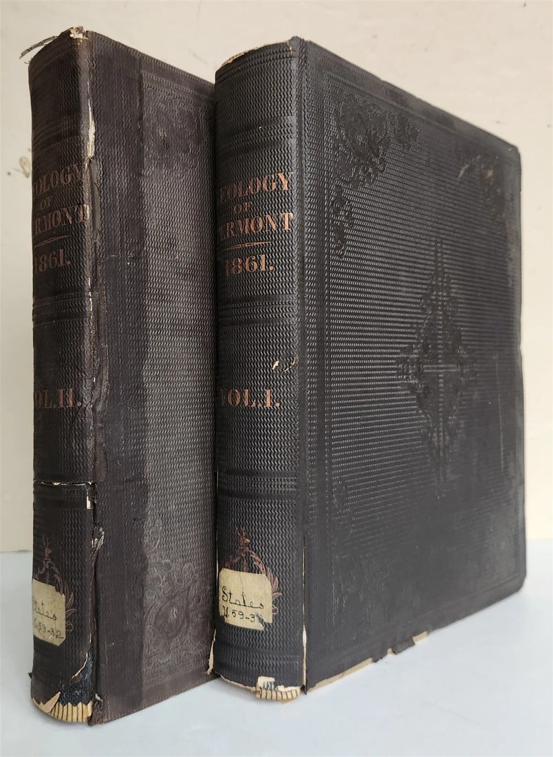 1861 Report on the Geology of Vermont 2 VOLUMES antique ILLUSTRATED Americana - 2