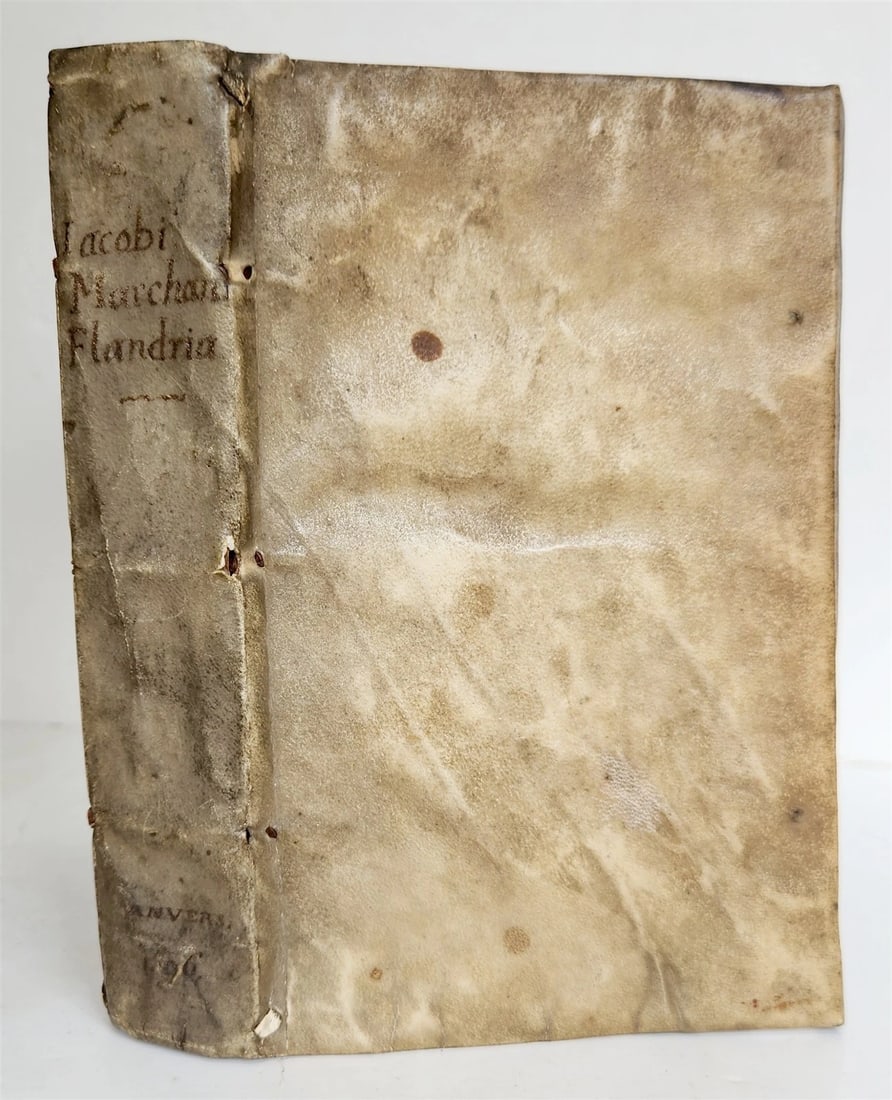 1596 HISTORY of FLANDRIA by Jacobus MARCHANTIUS antique VELLUM Plantin Press - 2