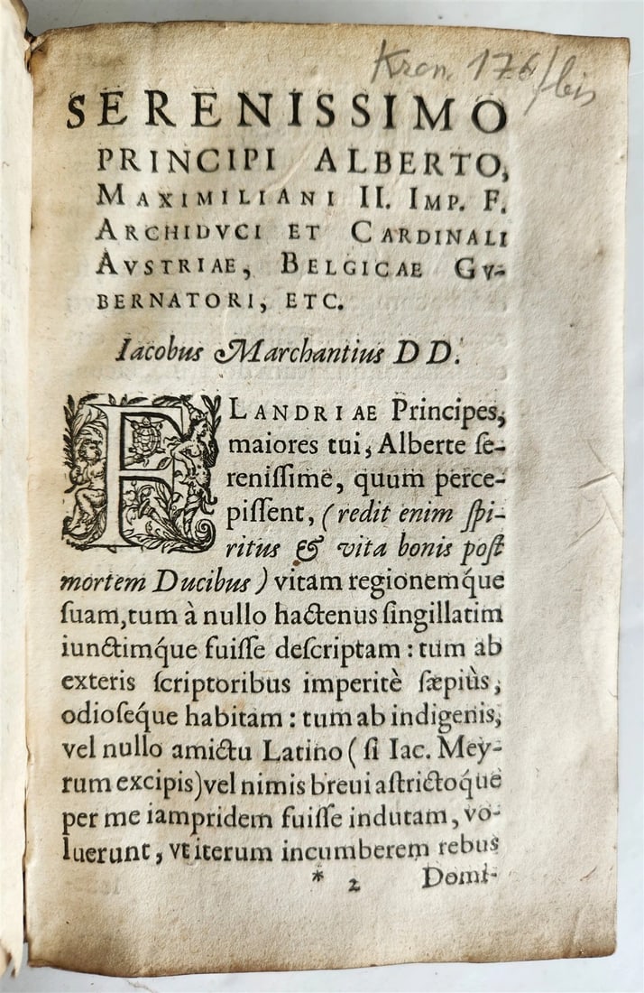 1596 HISTORY of FLANDRIA by Jacobus MARCHANTIUS antique VELLUM Plantin Press - 9
