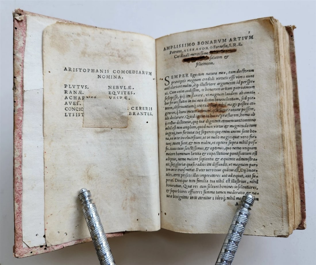 1538 ARISTOPHANES COMEDIES antique 1st EDITION 16th CENTURY rare - 4