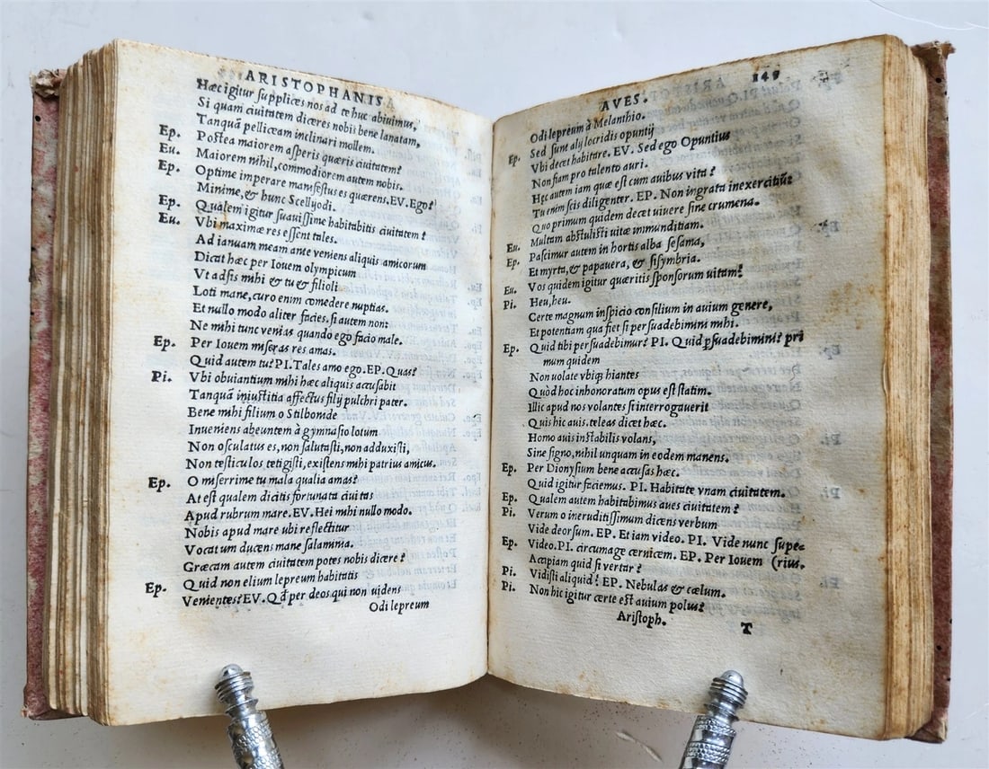 1538 ARISTOPHANES COMEDIES antique 1st EDITION 16th CENTURY rare - 6