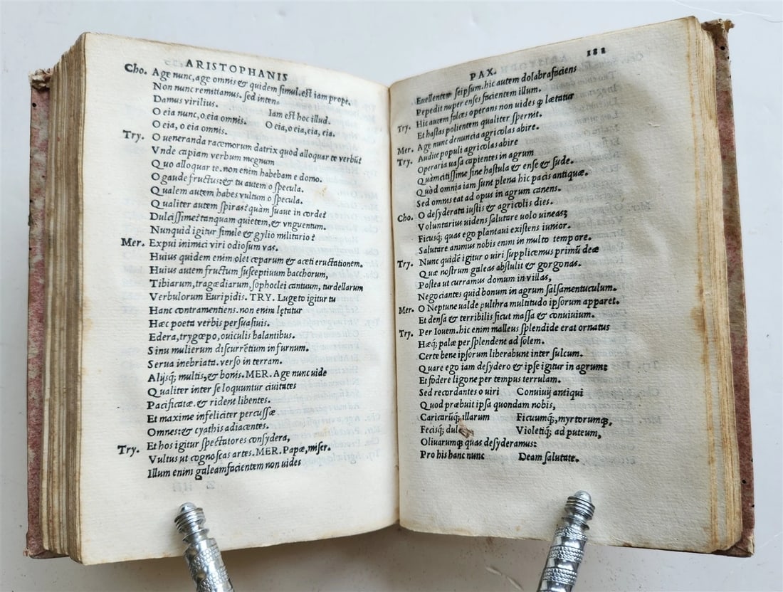 1538 ARISTOPHANES COMEDIES antique 1st EDITION 16th CENTURY rare - 7