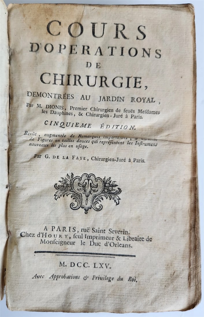 1765 COURSES of SURGICAL OPERATIONS antique ILLUSTRATED MEDICAL TREATISE - 2