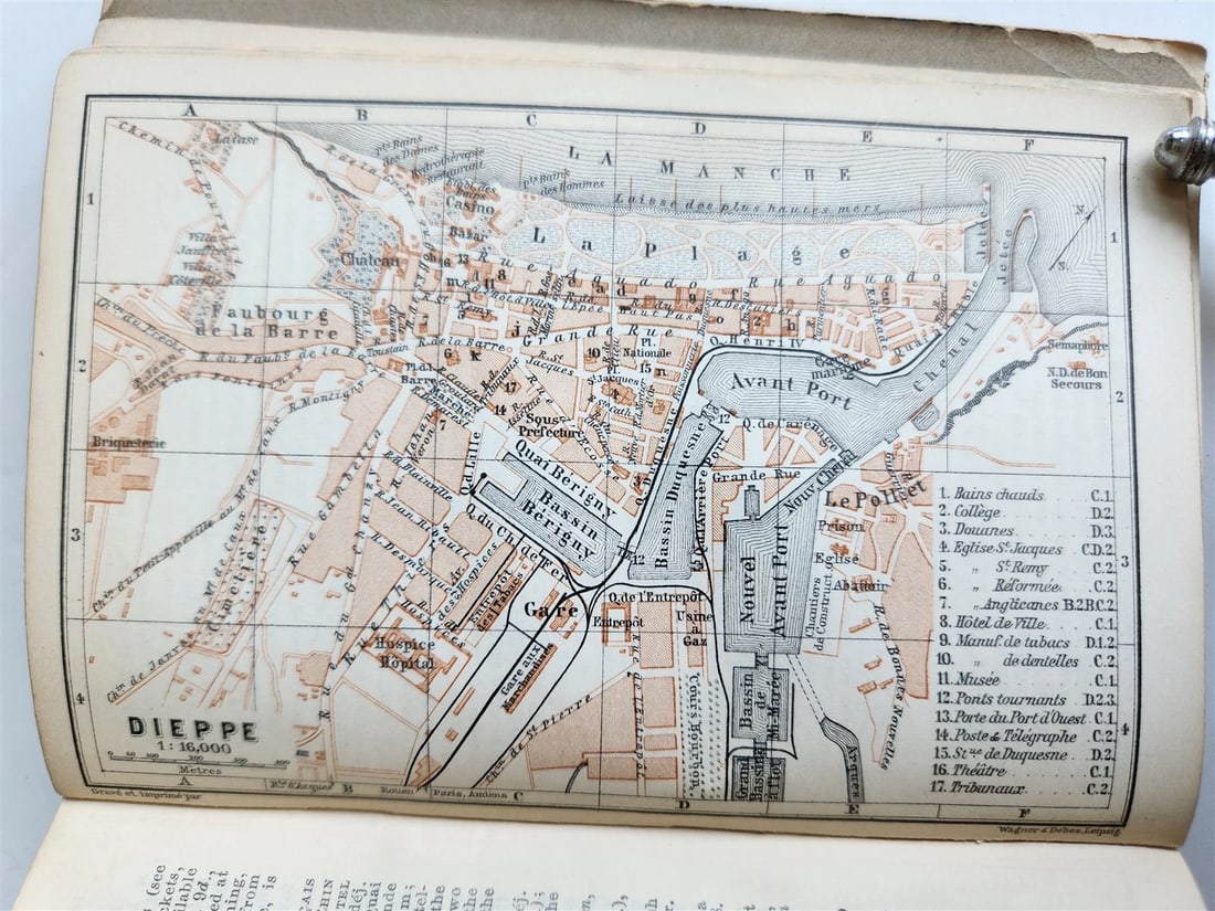 1896 BAEDERKER'S PARIS and ITS ENVIRONS antique ILLUSTRATED w/ MAPS & PLANS - 4