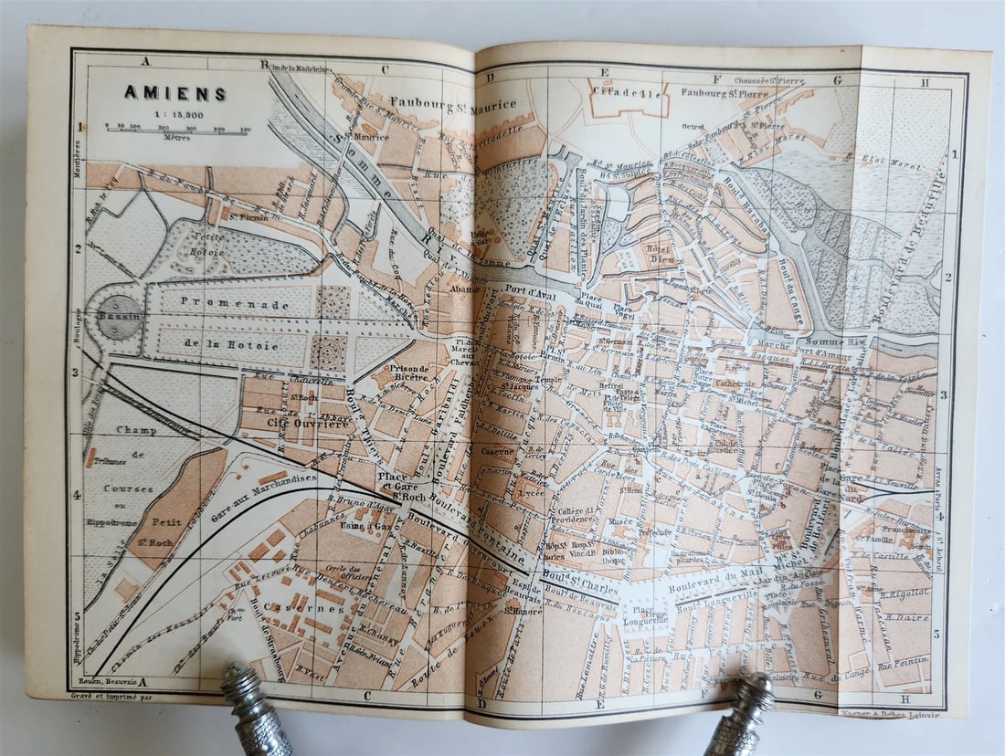 1896 BAEDERKER'S PARIS and ITS ENVIRONS antique ILLUSTRATED w/ MAPS & PLANS - 5