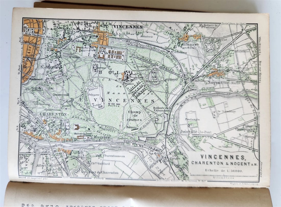 1896 BAEDERKER'S PARIS and ITS ENVIRONS antique ILLUSTRATED w/ MAPS & PLANS - 9