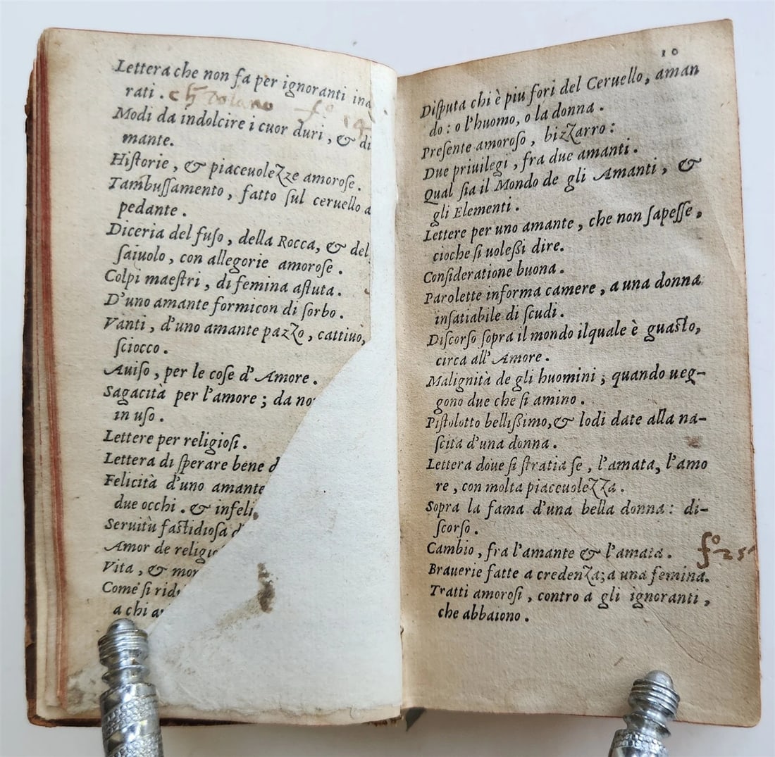 1558 SATIRE of LOVE TRE LIBRI di PISTOLOTTI AMOROSI DEL DONI antique in ITALIAN - 10