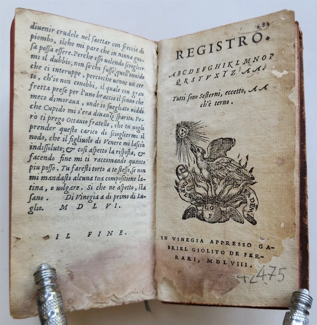 1558 SATIRE of LOVE TRE LIBRI di PISTOLOTTI AMOROSI DEL DONI antique in ITALIAN - 3