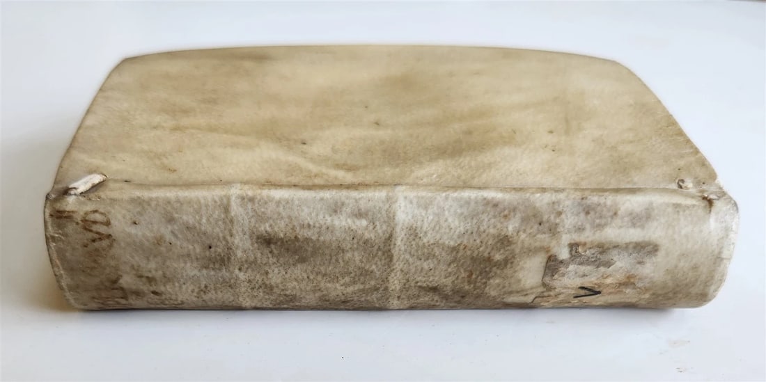 1553 POETRY by PRUDENTIUS antique 16th CENTURY vellum binding - 2