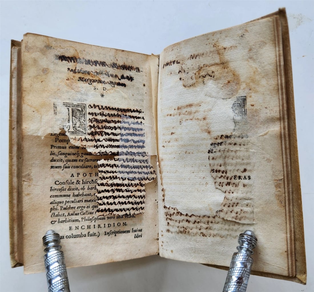 1553 POETRY by PRUDENTIUS antique 16th CENTURY vellum binding - 3