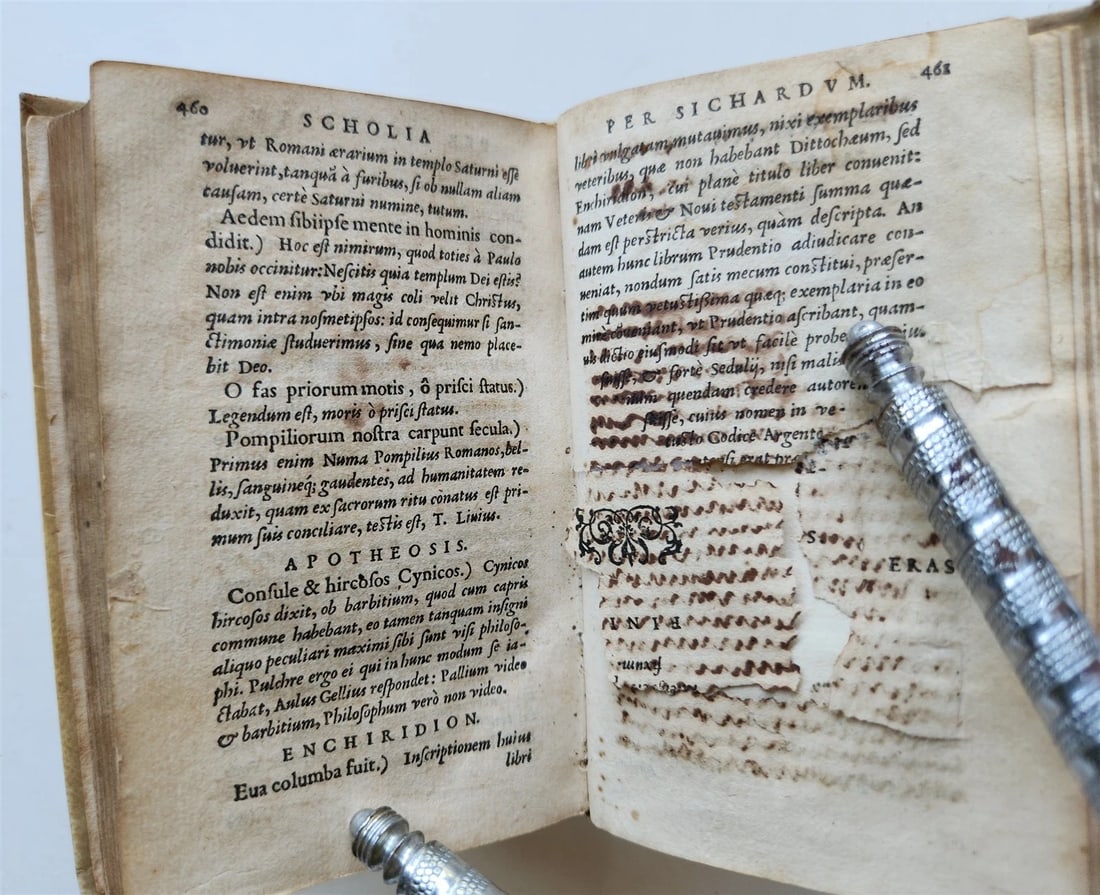 1553 POETRY by PRUDENTIUS antique 16th CENTURY vellum binding - 4