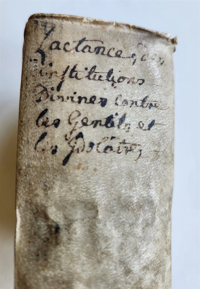 1587 LACTANTIUS Des divines institutions, contre les gentils & idolatres ANTIQUE - 5
