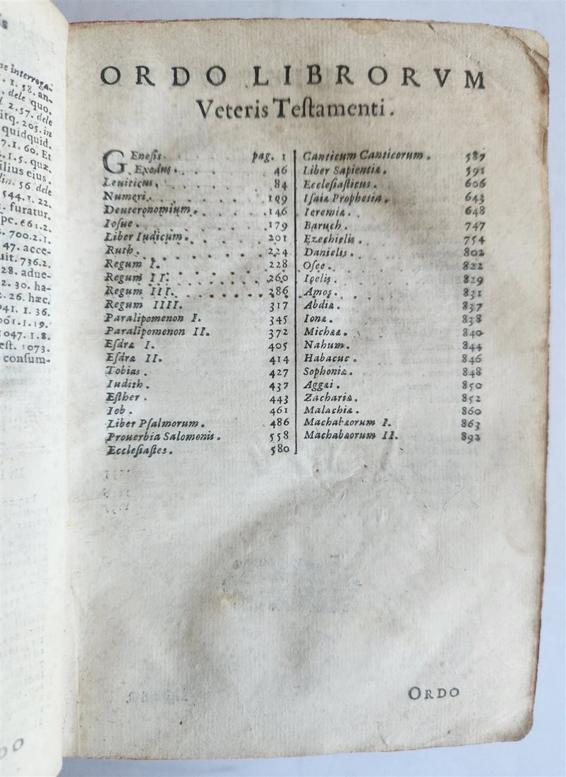 1598 BIBLE in LATIN Rare Clementine Biblia ANTIQUE 16th CENTURY - 2