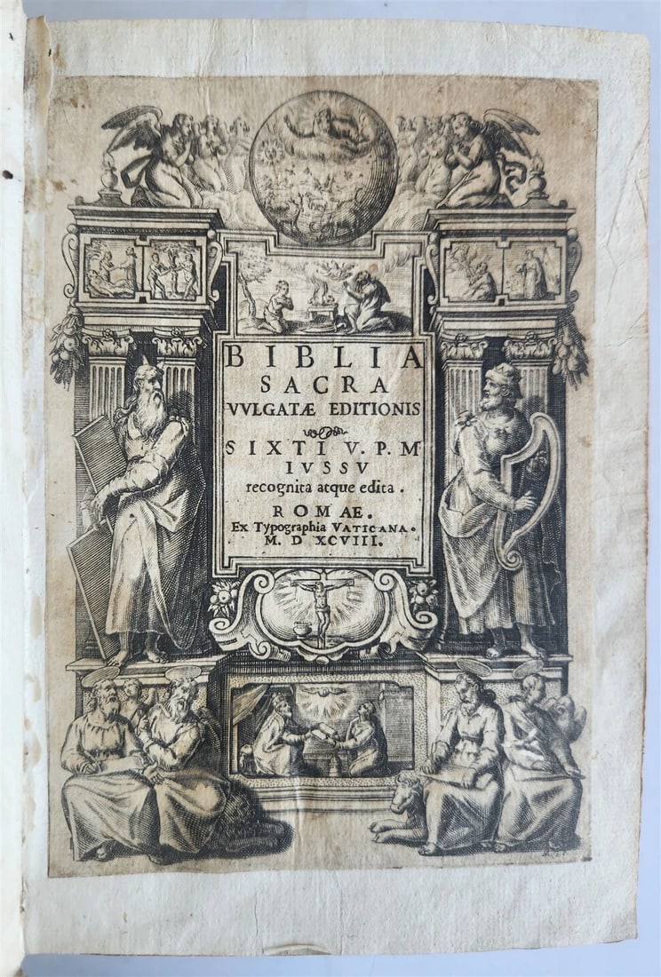 1598 BIBLE in LATIN Rare Clementine Biblia ANTIQUE 16th CENTURY - 3