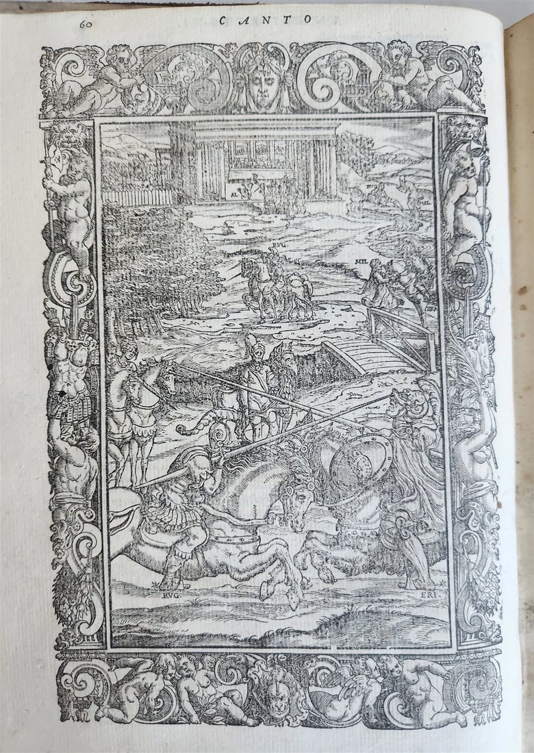 1580 ORLANDO FURIOSO by LUDOVICO ARIOSTO amazingly illustrated ANTIQUE 16th CENT - 11
