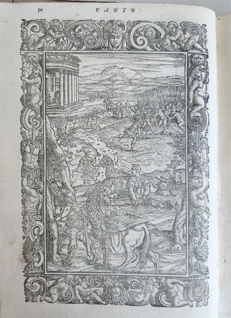 1580 ORLANDO FURIOSO by LUDOVICO ARIOSTO amazingly illustrated ANTIQUE 16th CENT - 12