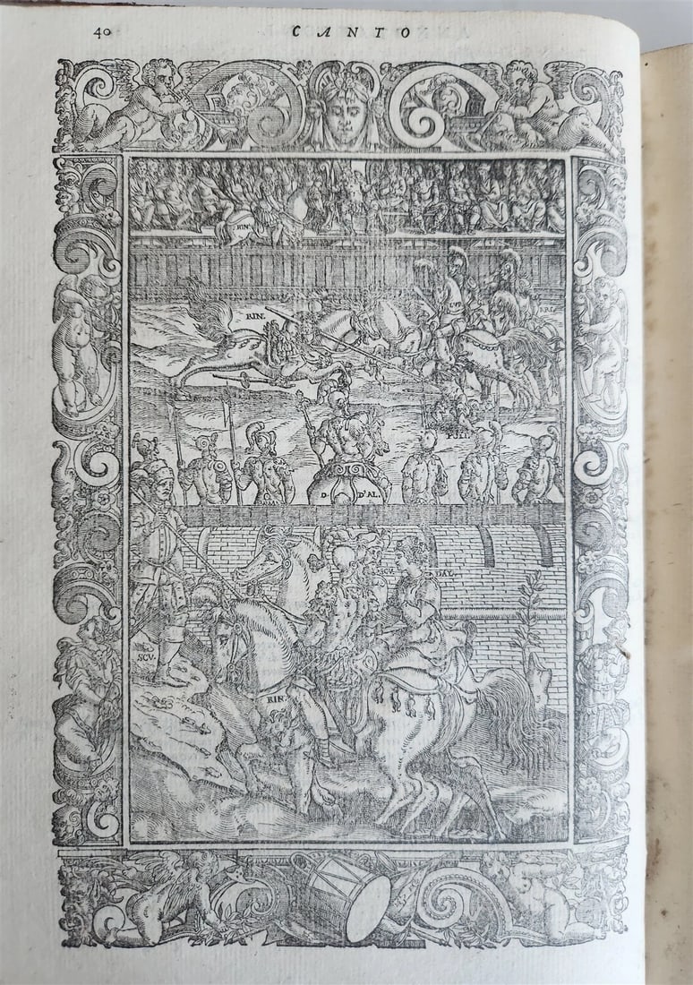 1580 ORLANDO FURIOSO by LUDOVICO ARIOSTO amazingly illustrated ANTIQUE 16th CENT - 13