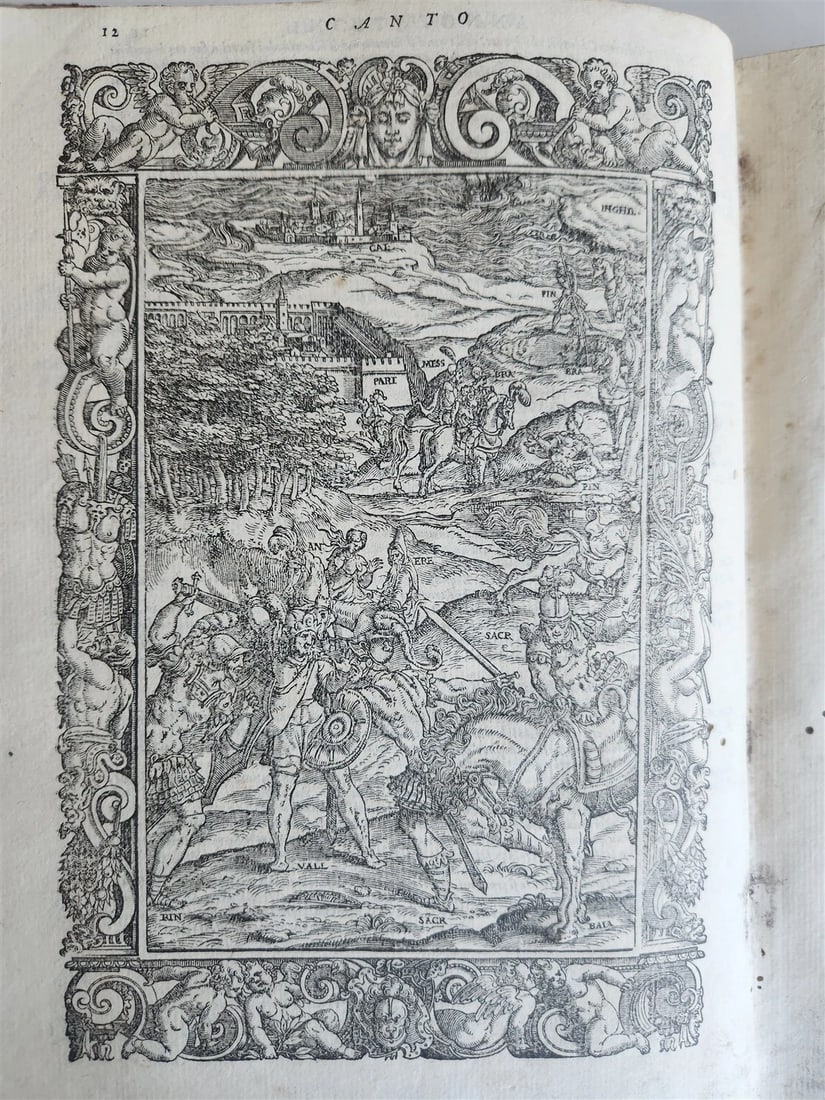 1580 ORLANDO FURIOSO by LUDOVICO ARIOSTO amazingly illustrated ANTIQUE 16th CENT - 16