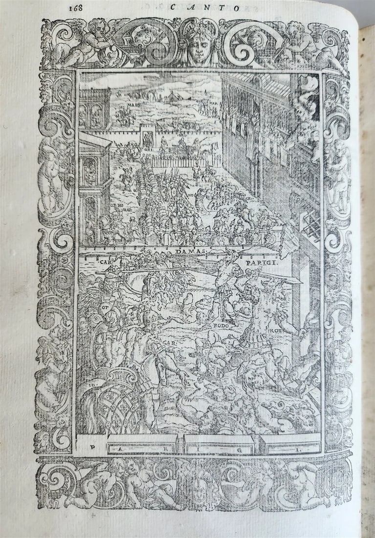 1580 ORLANDO FURIOSO by LUDOVICO ARIOSTO amazingly illustrated ANTIQUE 16th CENT - 18