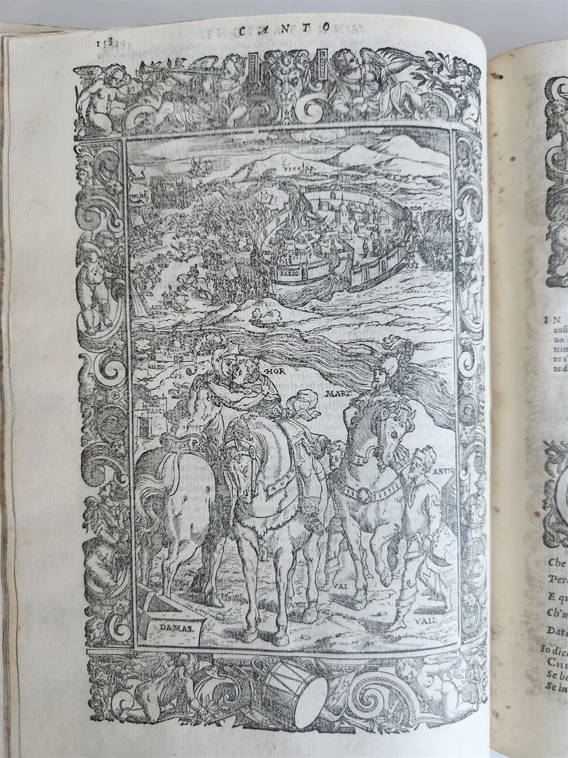 1580 ORLANDO FURIOSO by LUDOVICO ARIOSTO amazingly illustrated ANTIQUE 16th CENT - 19