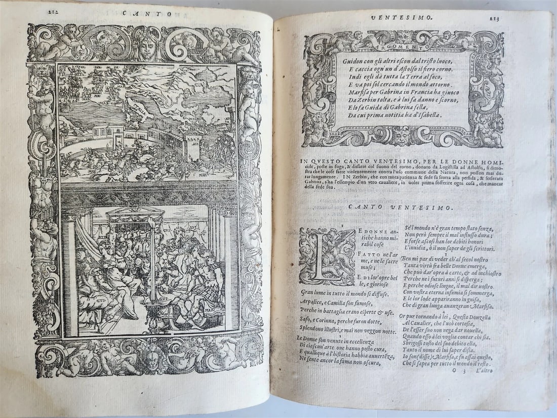 1580 ORLANDO FURIOSO by LUDOVICO ARIOSTO amazingly illustrated ANTIQUE 16th CENT - 20